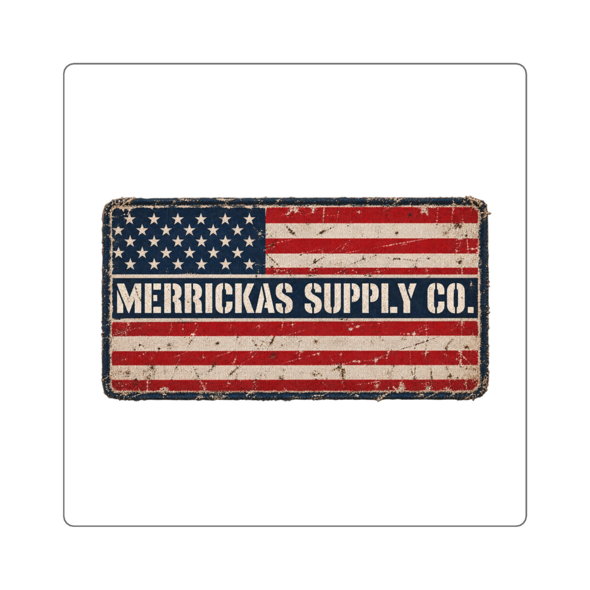 Merrickas American Flag Patch Sticker