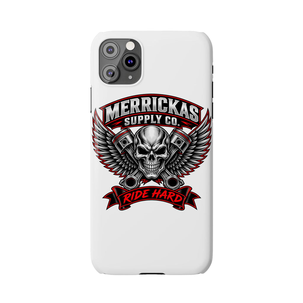 Merrickas Ride Hard Winged Skull Phone Case