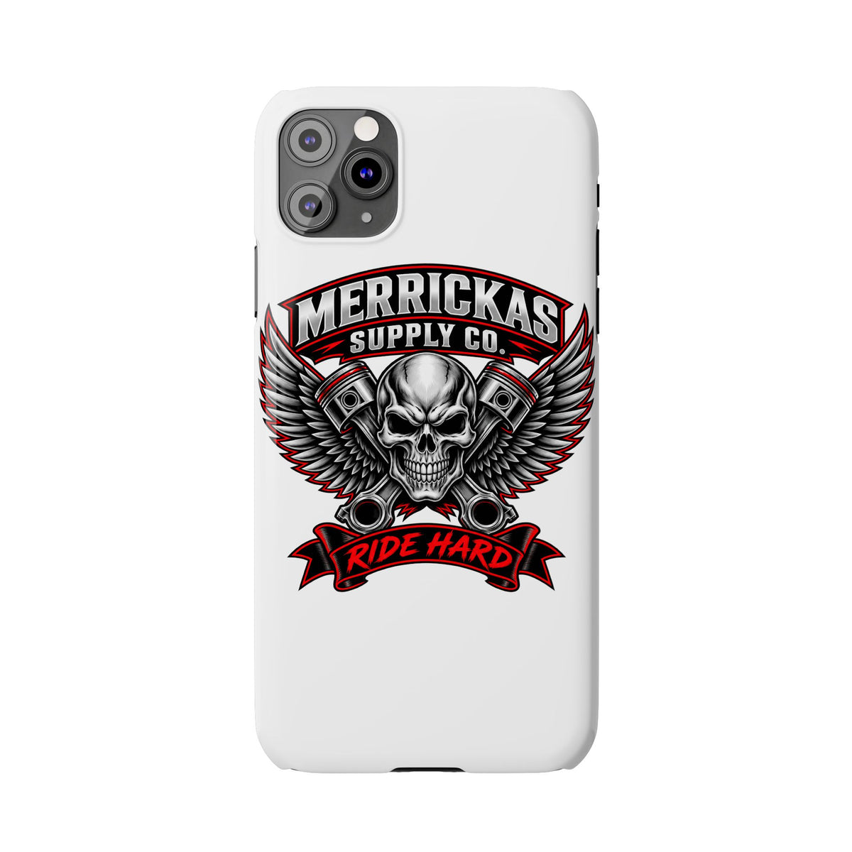 Merrickas Ride Hard Winged Skull Phone Case