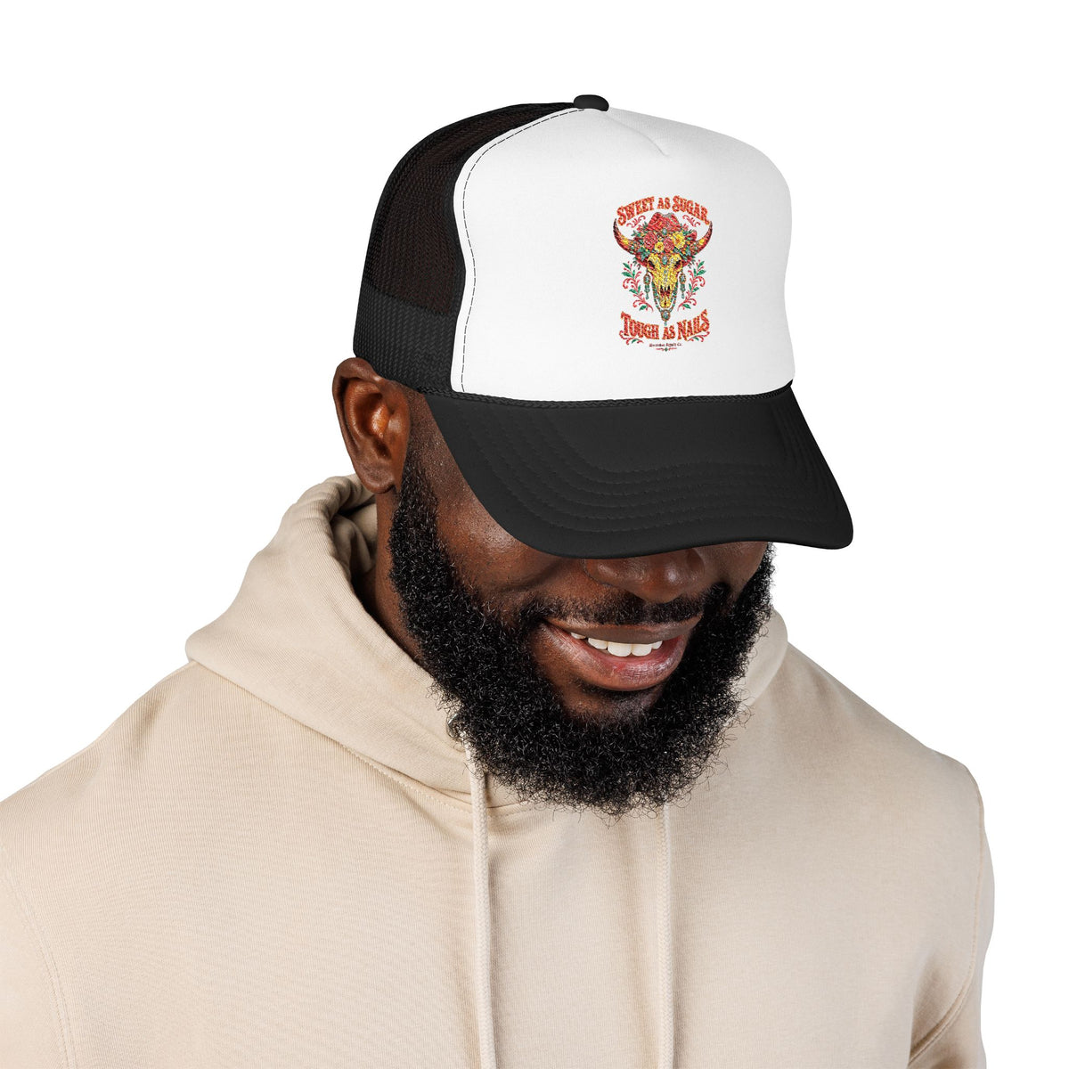 Sweet As Sugar Tough As Nails Foam Trucker Hat