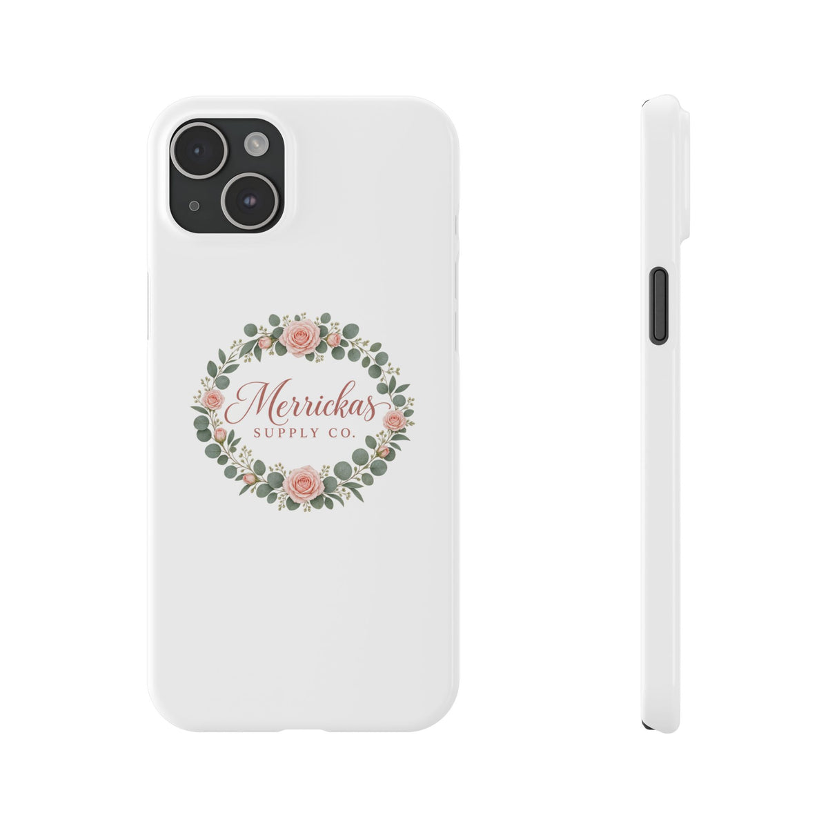 Merrickas Rose Wreath Script Phone Case