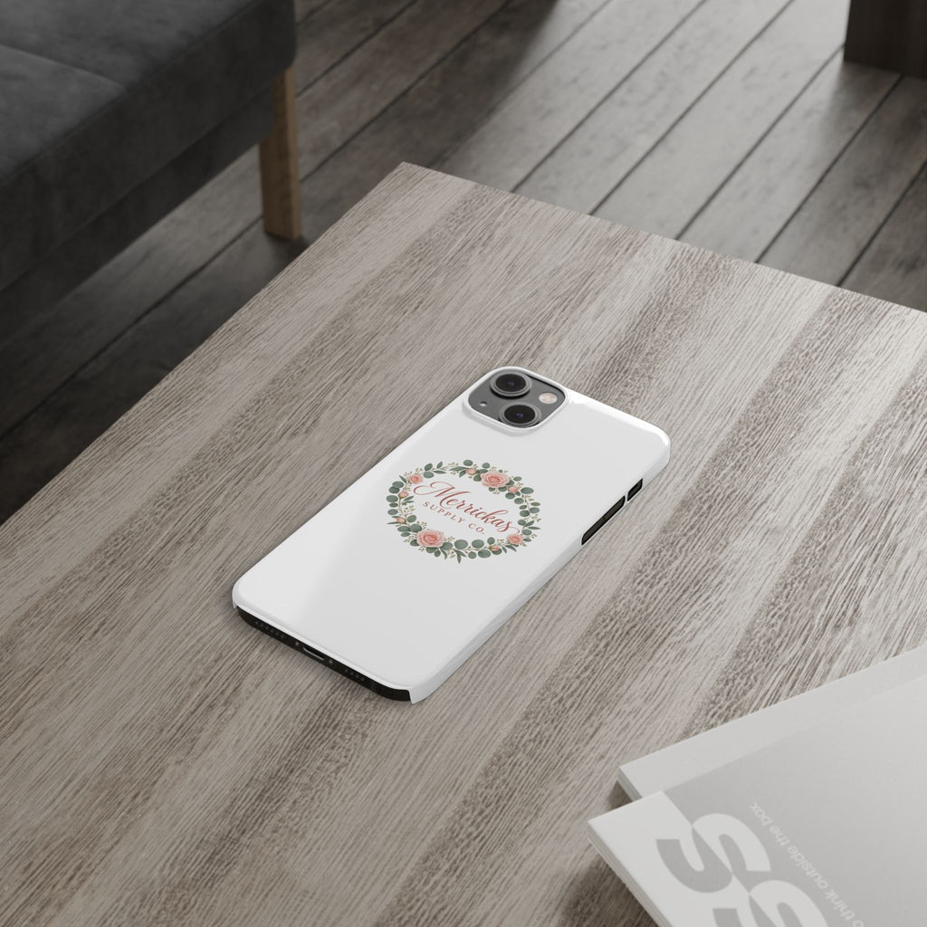 Merrickas Rose Wreath Script Phone Case