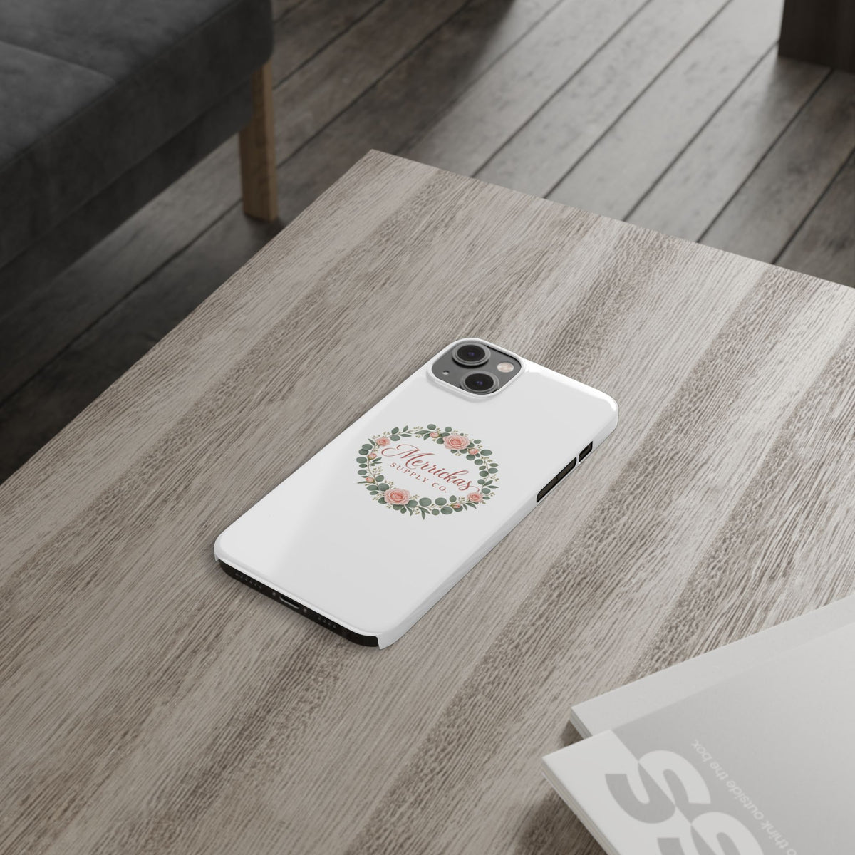 Merrickas Rose Wreath Script Phone Case