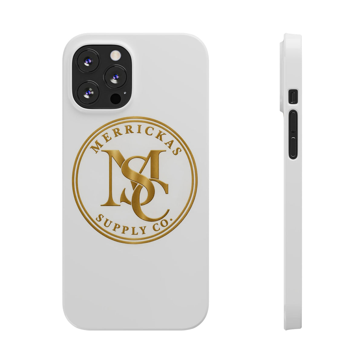 Merrickas Gold MSC Monogram Phone Case
