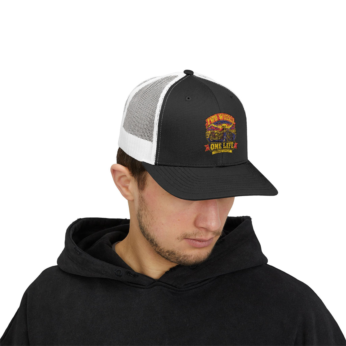 Two Wheels One Life Snapback Trucker Hat