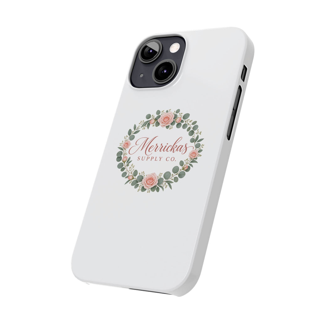 Merrickas Rose Wreath Script Phone Case