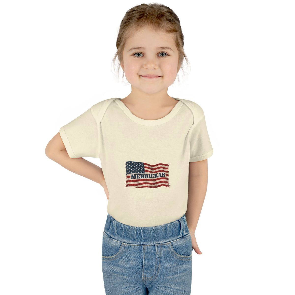 Merrickas Flag Baby Onesie