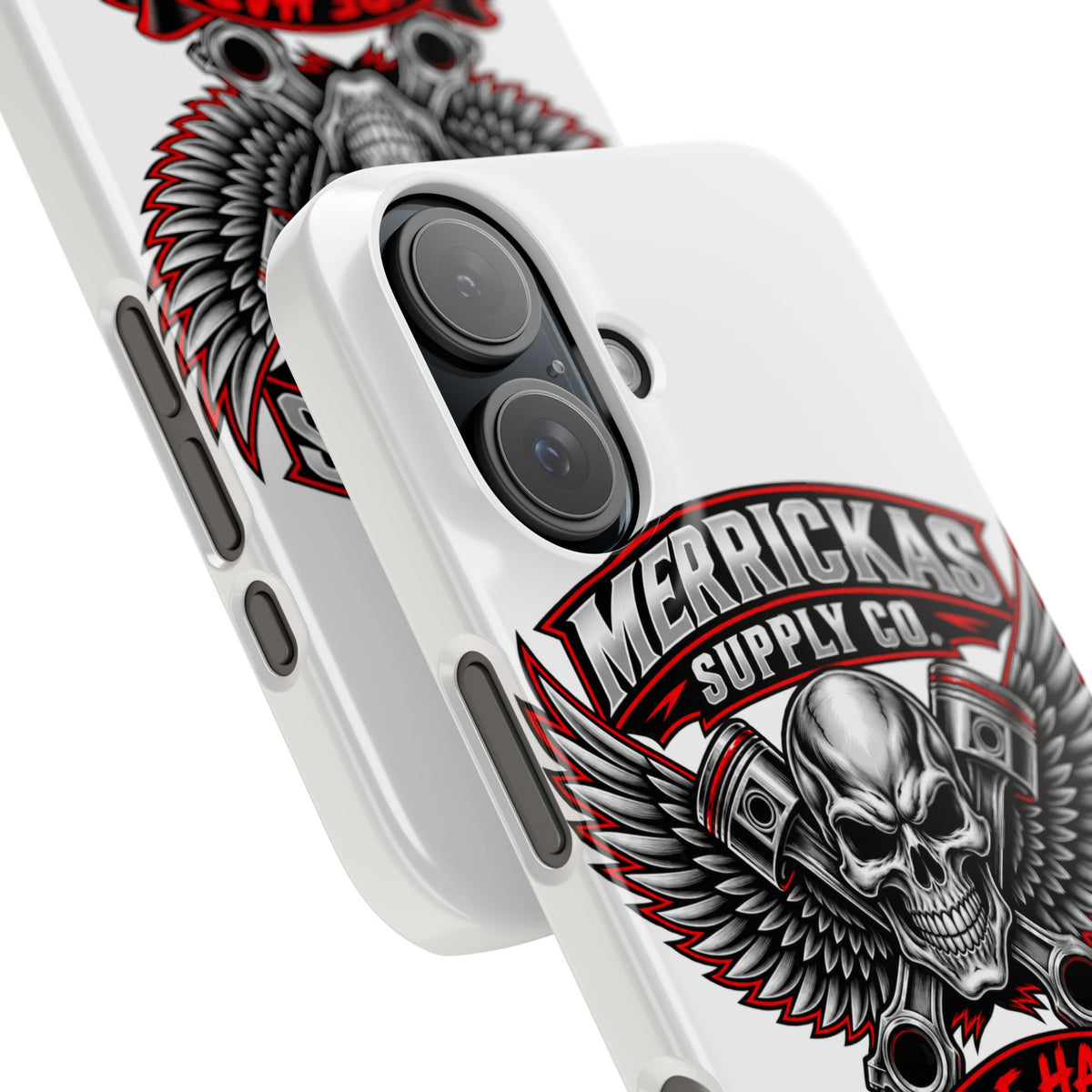 Merrickas Ride Hard Winged Skull Phone Case