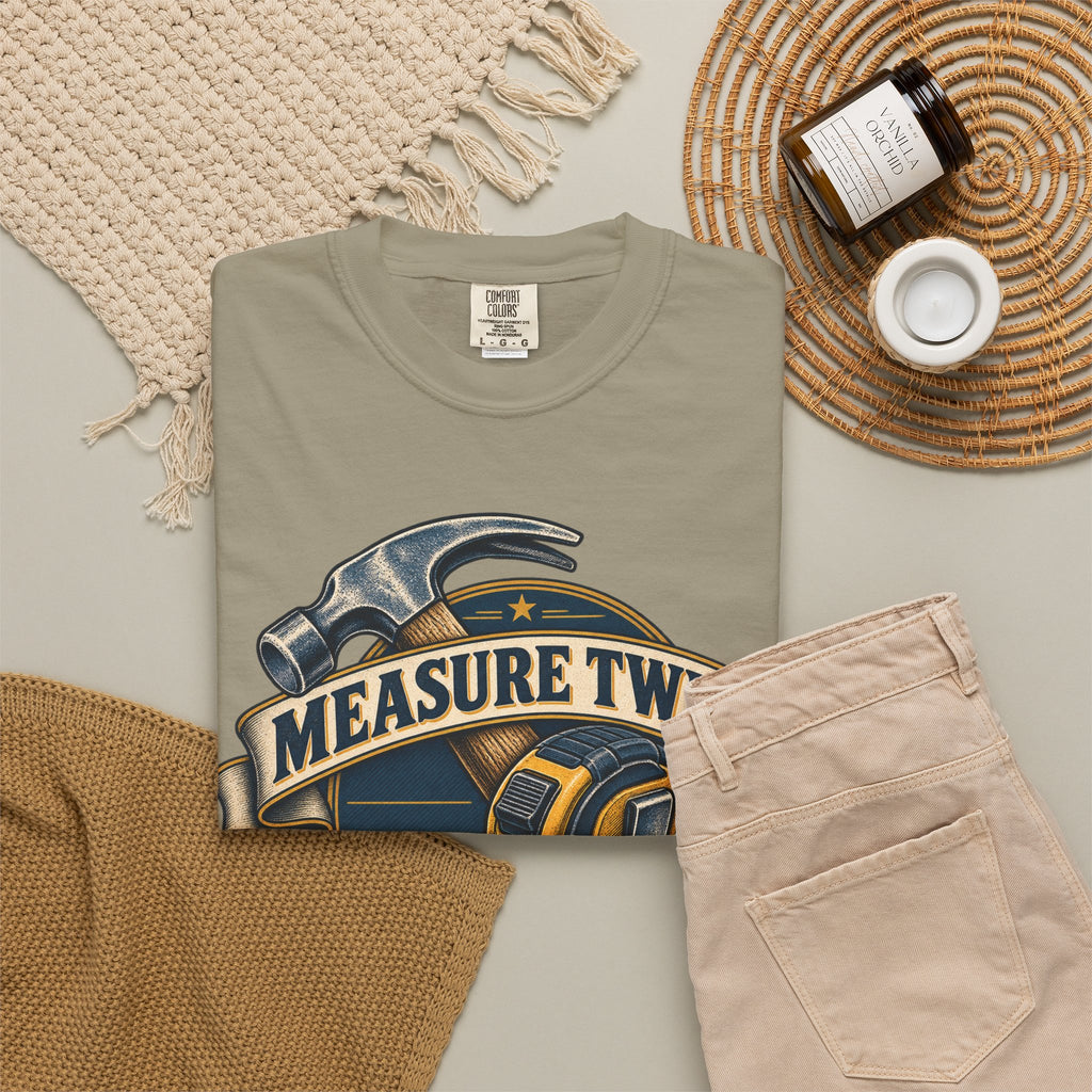Measure Twice Cuss Once Garment-Dyed Tee