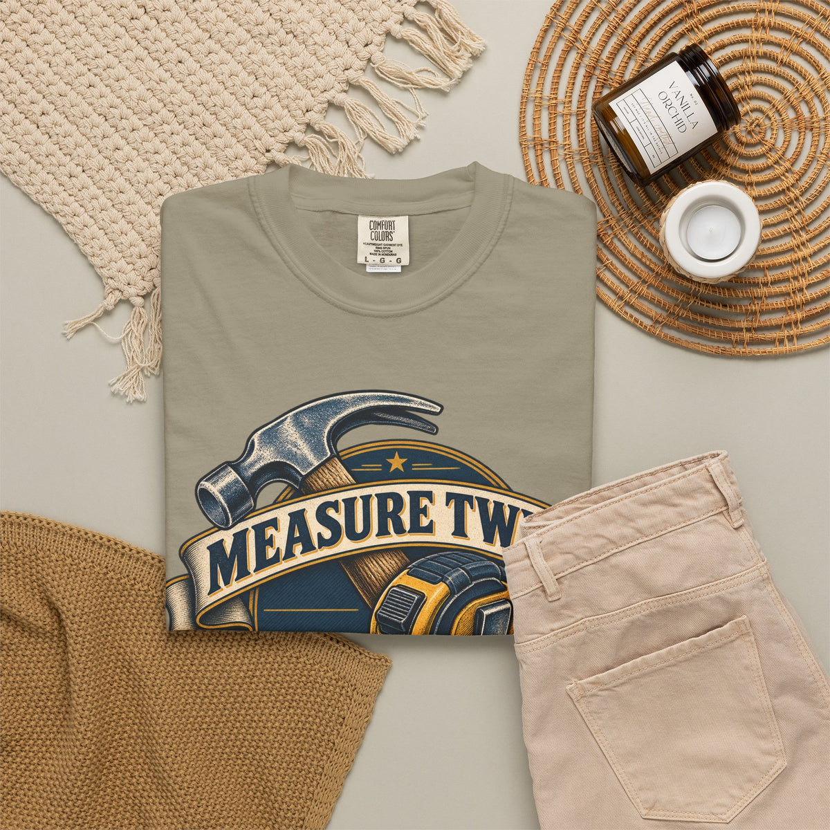 Measure Twice Cuss Once Garment-Dyed Tee