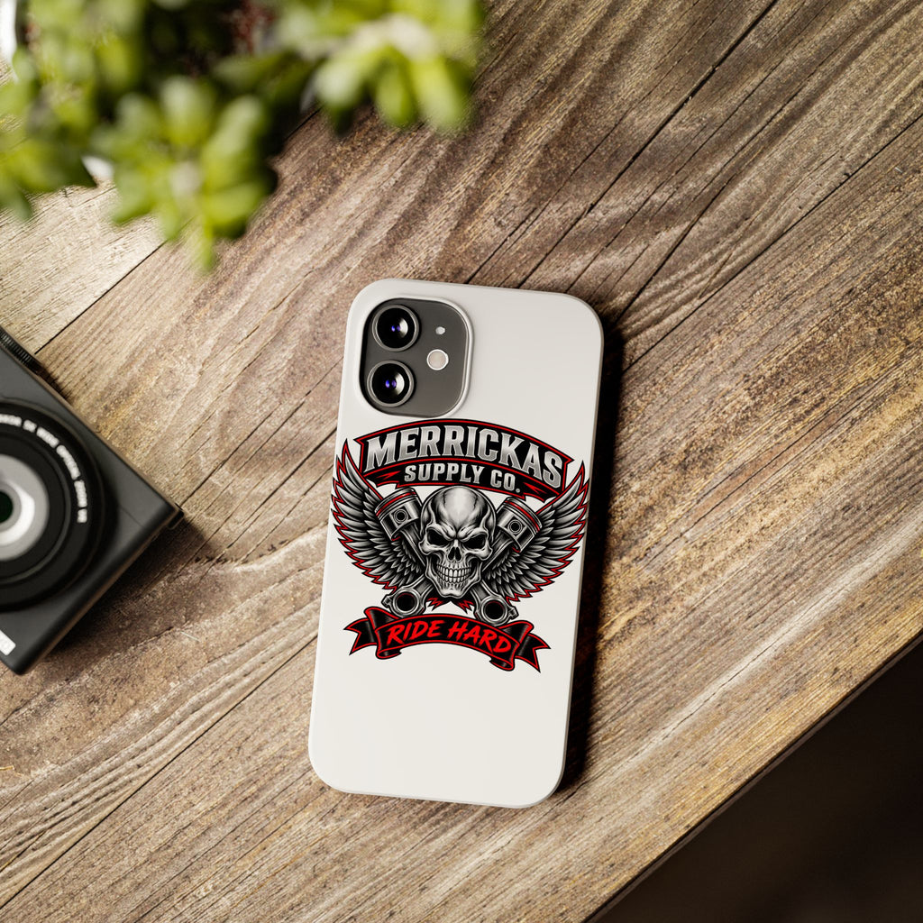Merrickas Ride Hard Winged Skull Phone Case