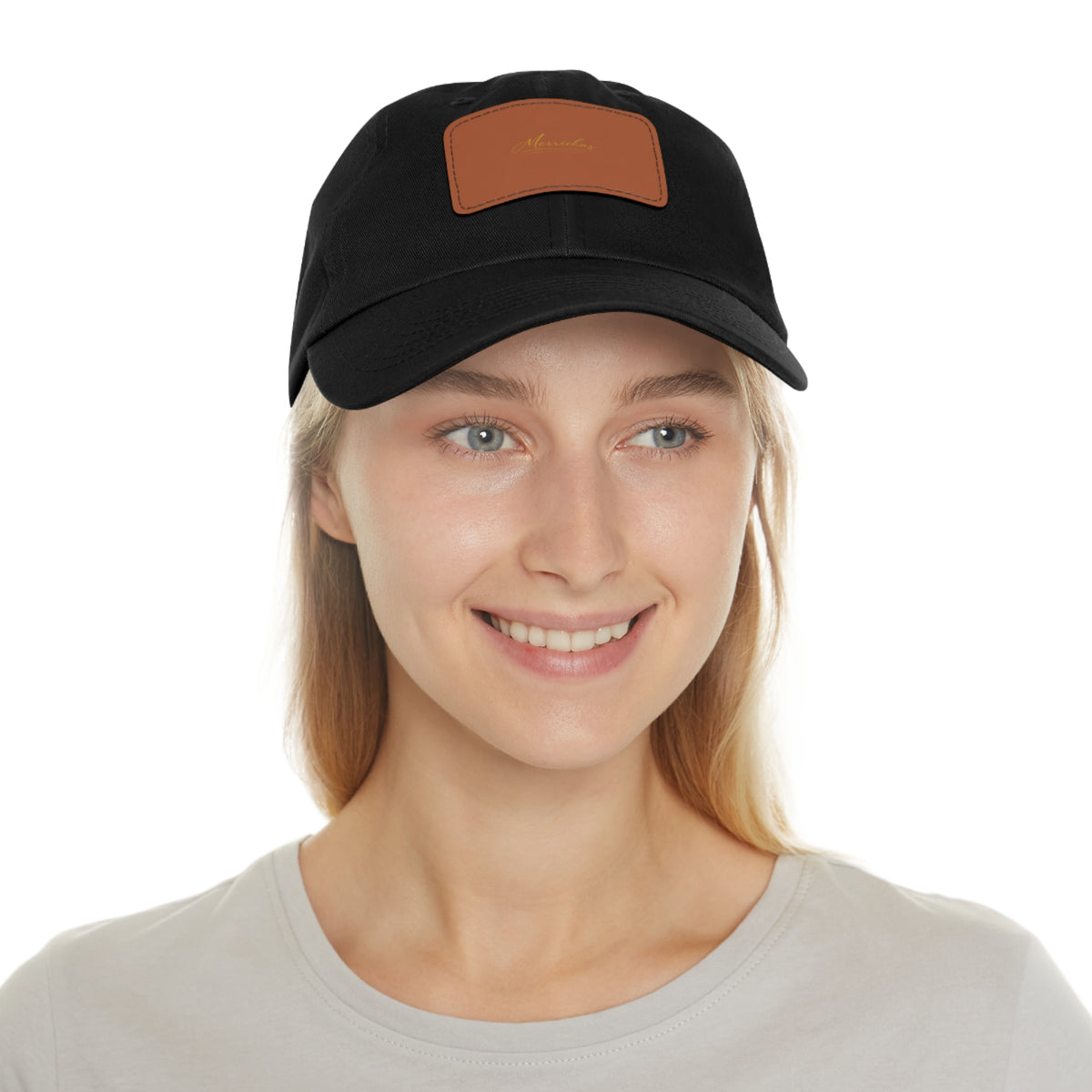 Merrickas Signature Leather Patch Dad Hat
