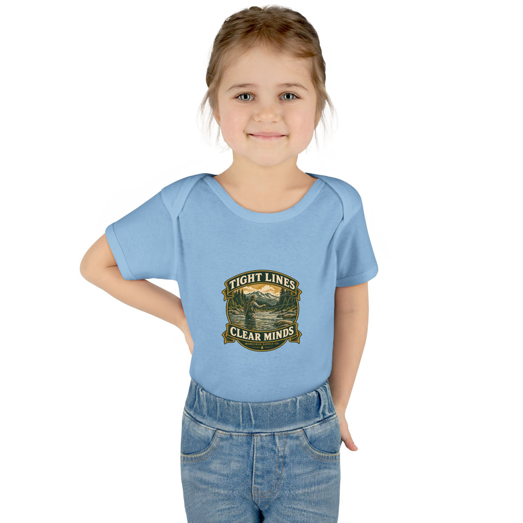 Tight Lines Clear Minds Baby Onesie