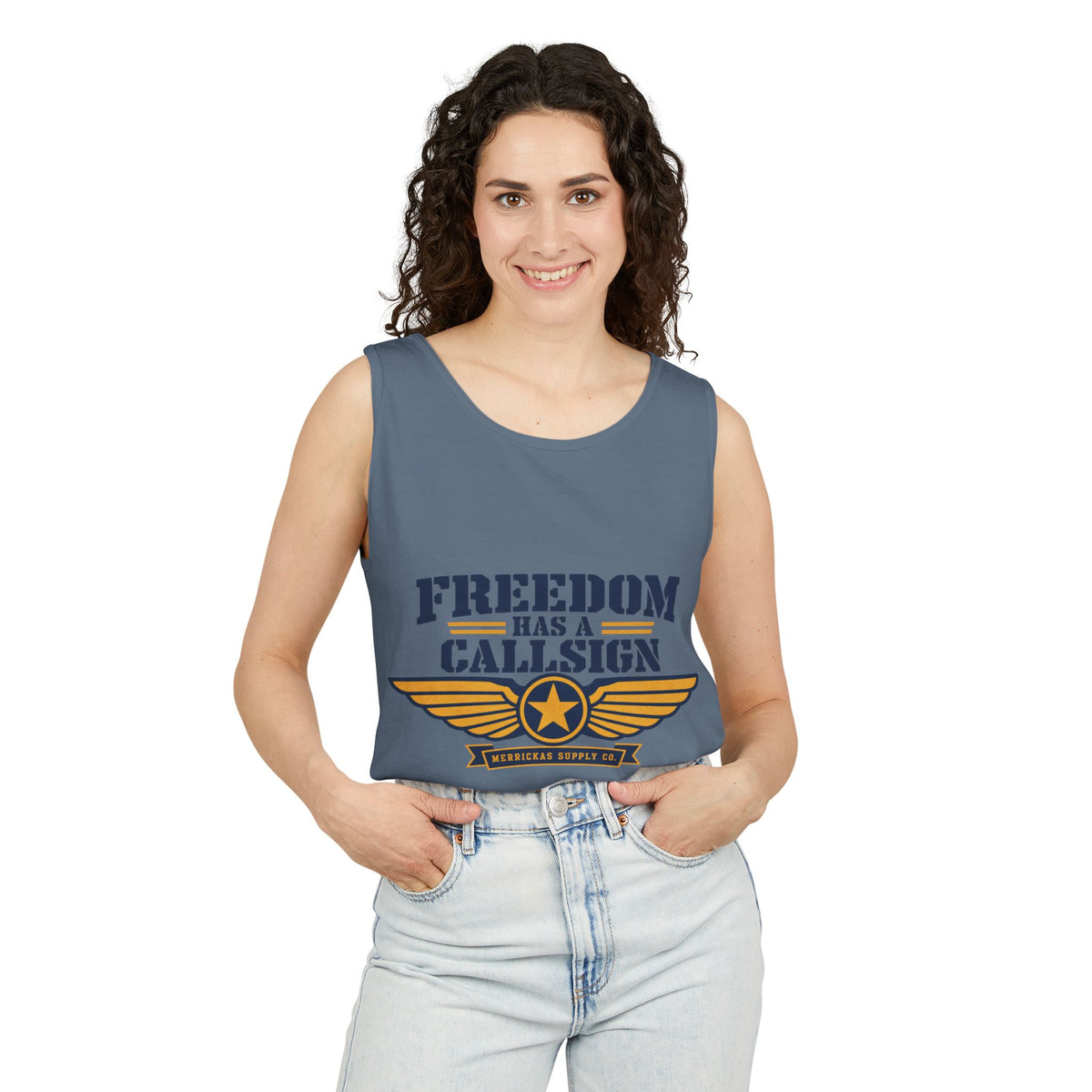 Freedom Has A Callsign Garment-Dyed Tank