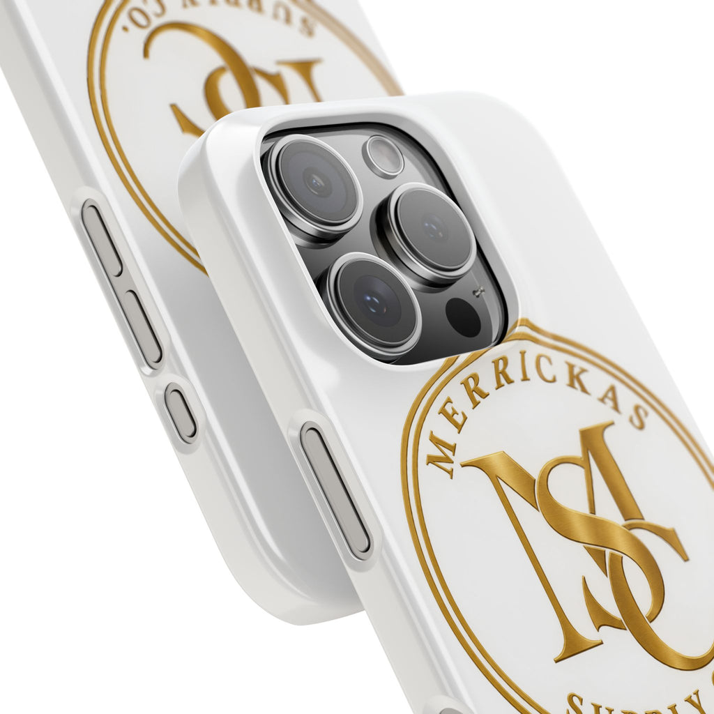 Merrickas Gold MSC Monogram Phone Case