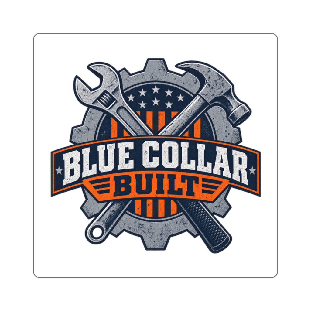 Blue Collar Built Sticker