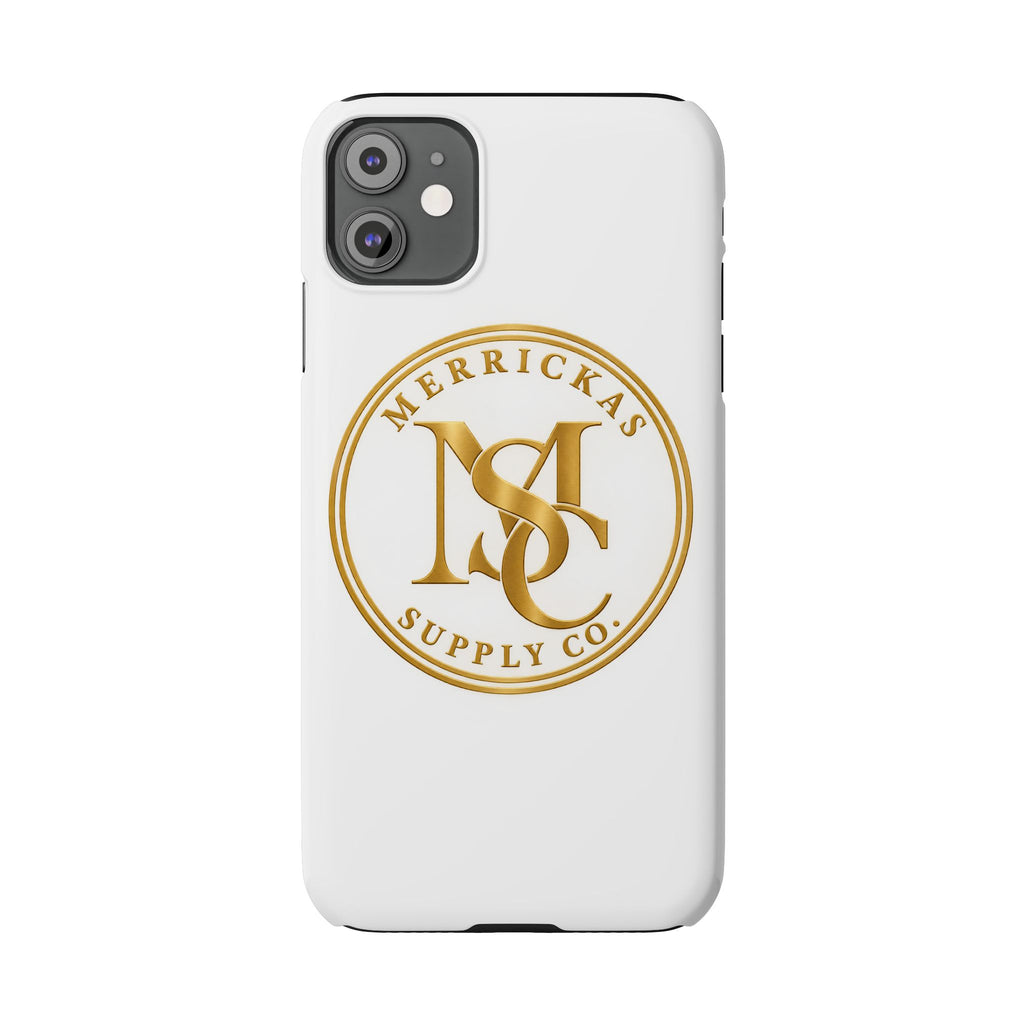 Merrickas Gold MSC Monogram Phone Case