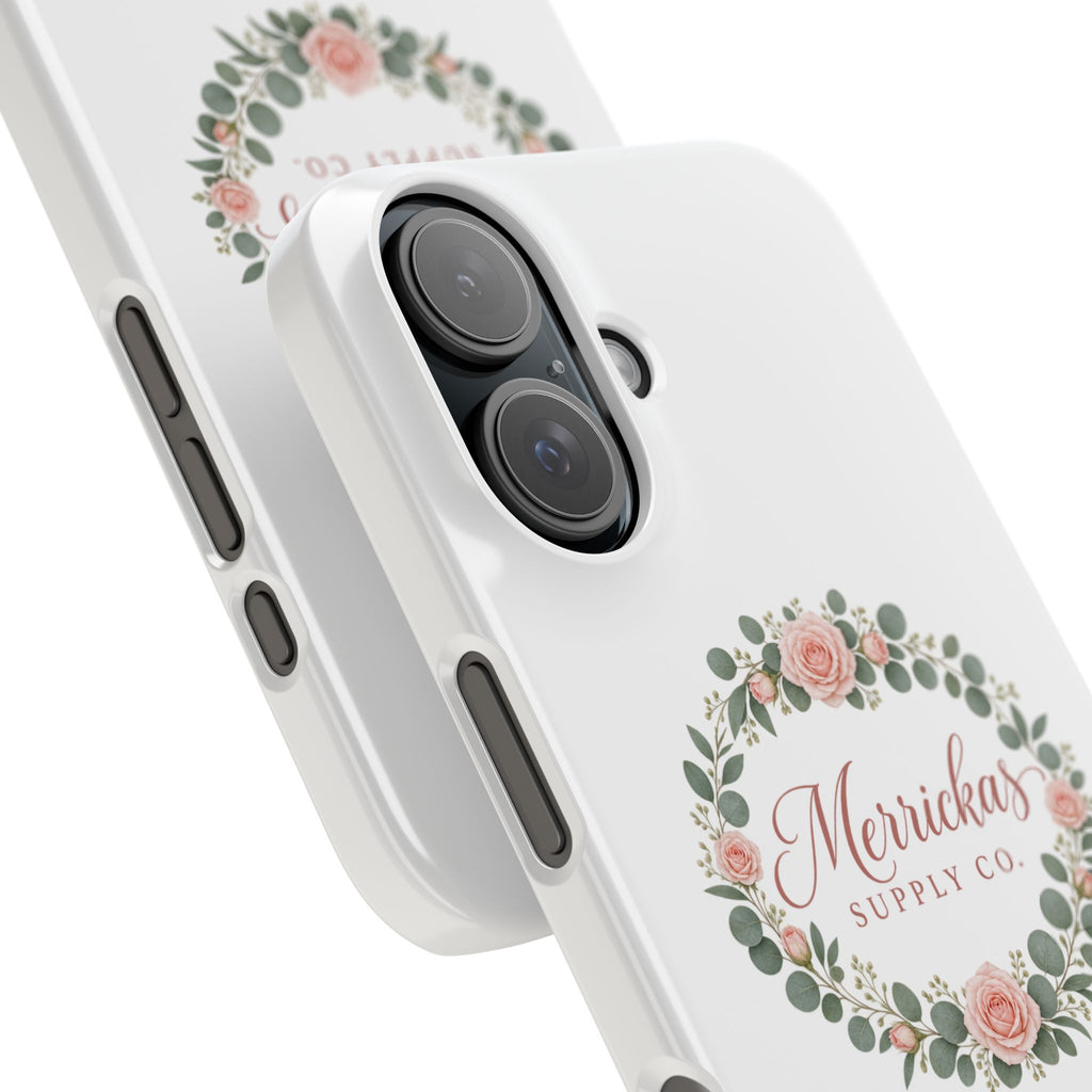 Merrickas Rose Wreath Script Phone Case