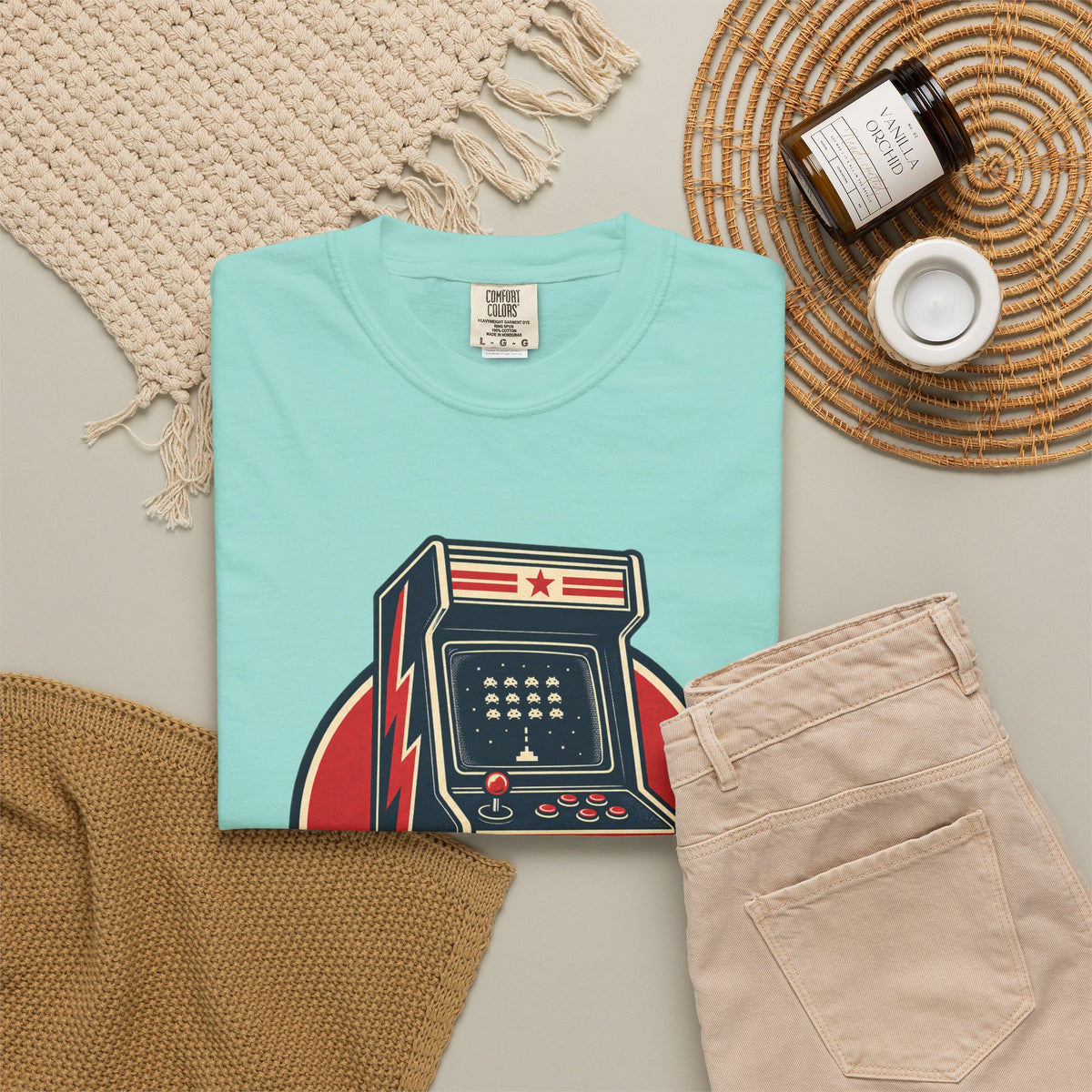Level Up Game On Garment-Dyed Tee