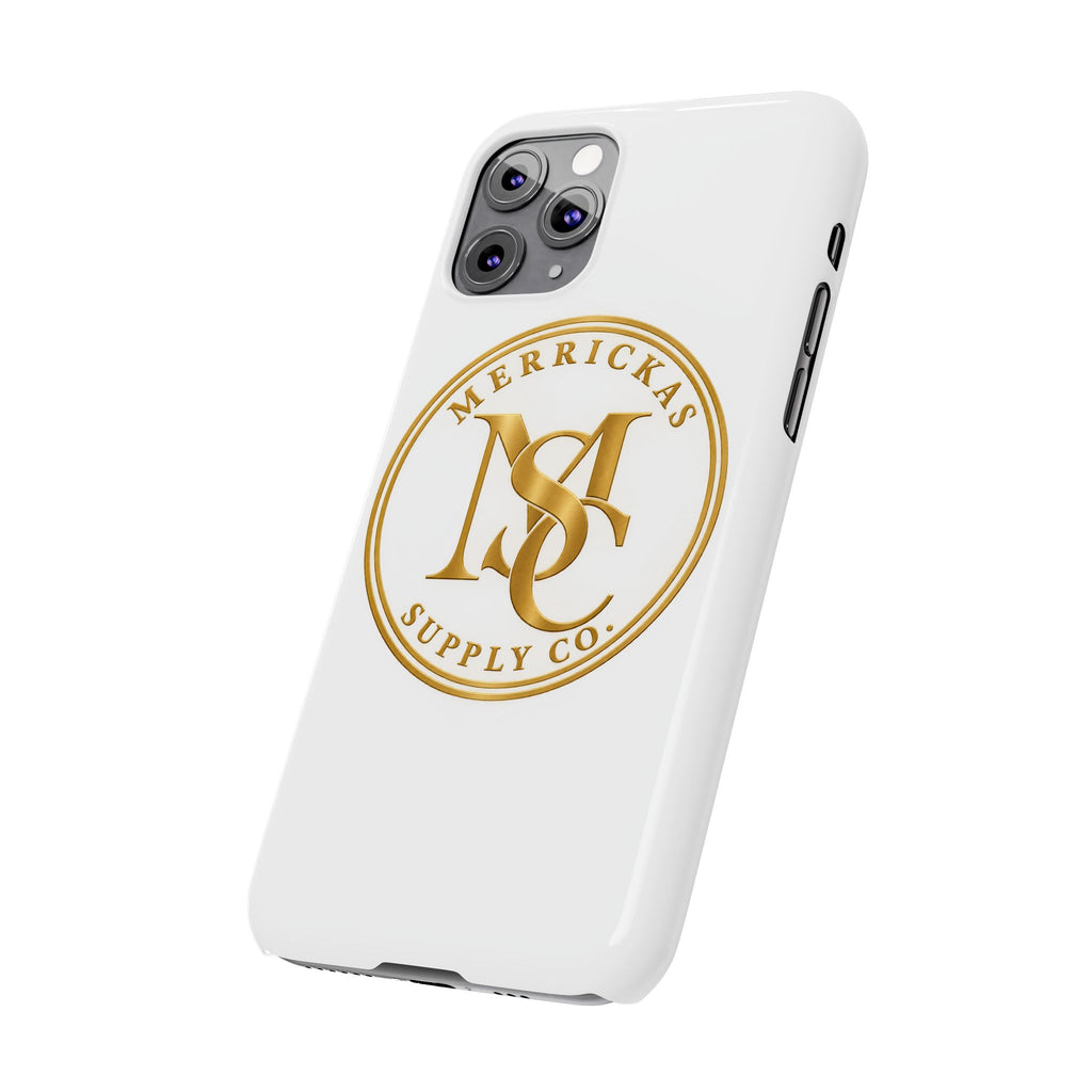 Merrickas Gold MSC Monogram Phone Case
