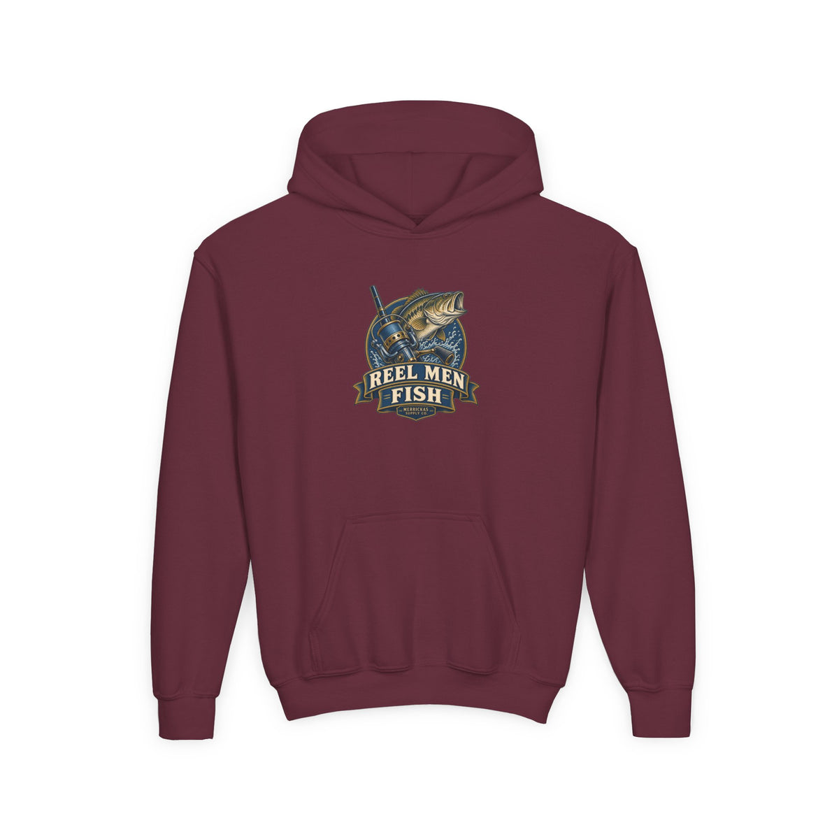 Reel Men Fish Youth Hoodie