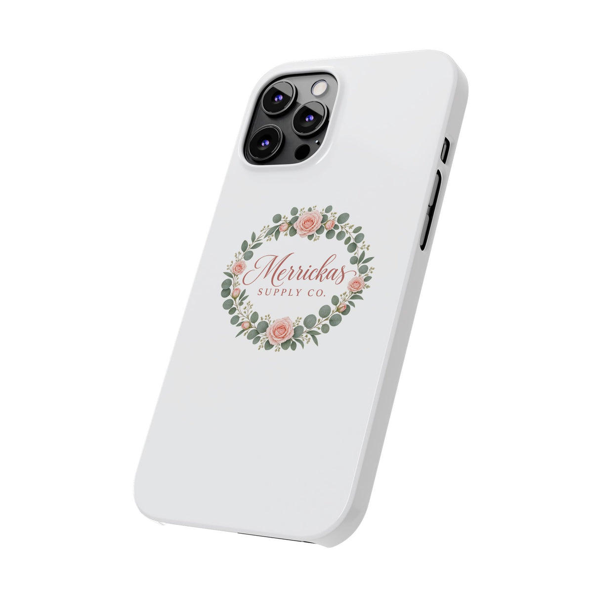 Merrickas Rose Wreath Script Phone Case