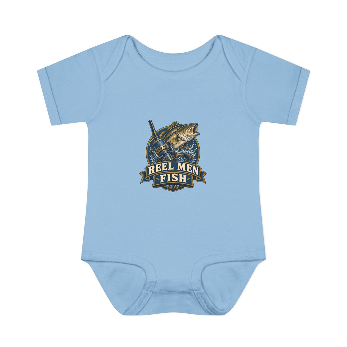Reel Men Fish Baby Onesie