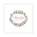 Merrickas Rose Wreath Script Sticker
