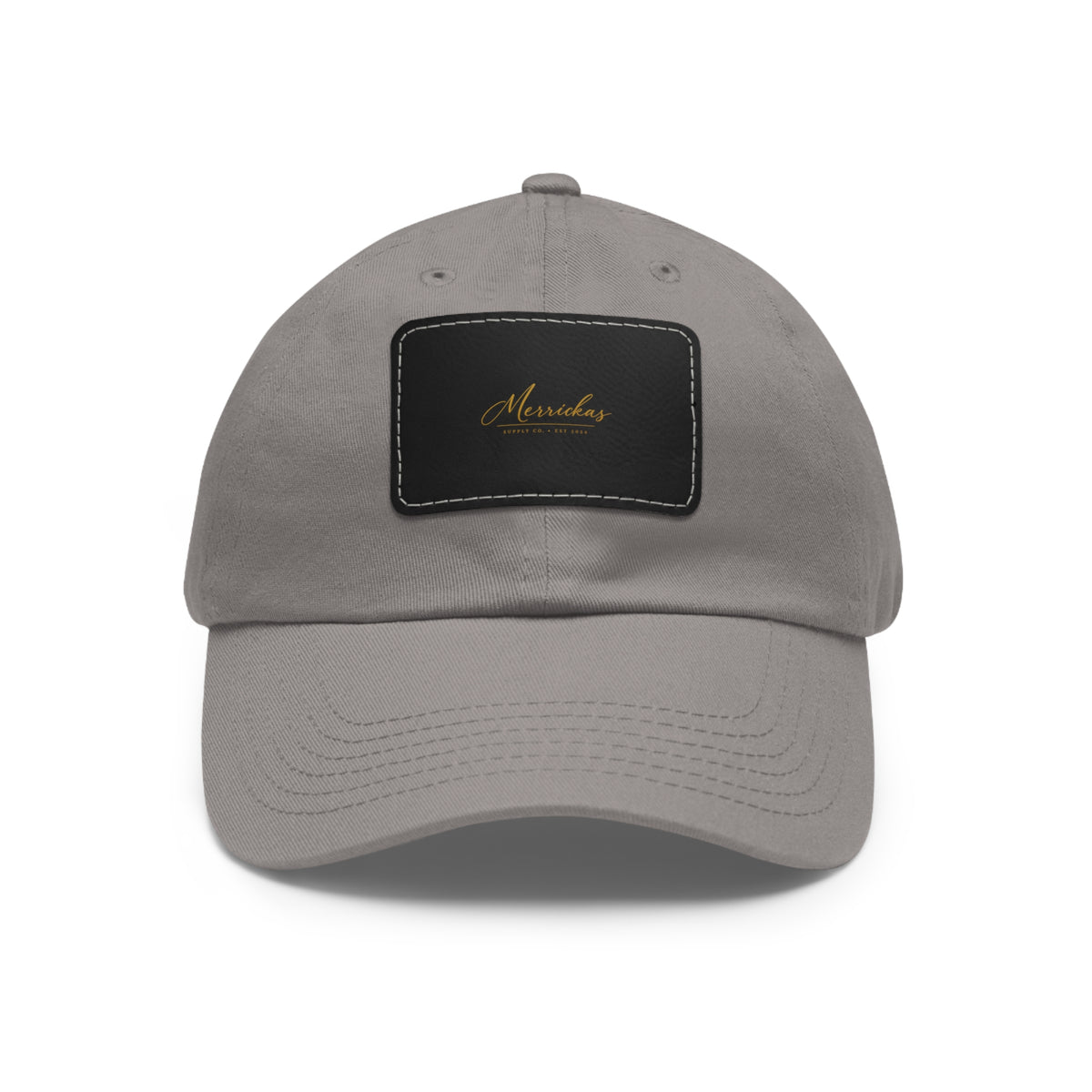 Merrickas Signature Leather Patch Dad Hat