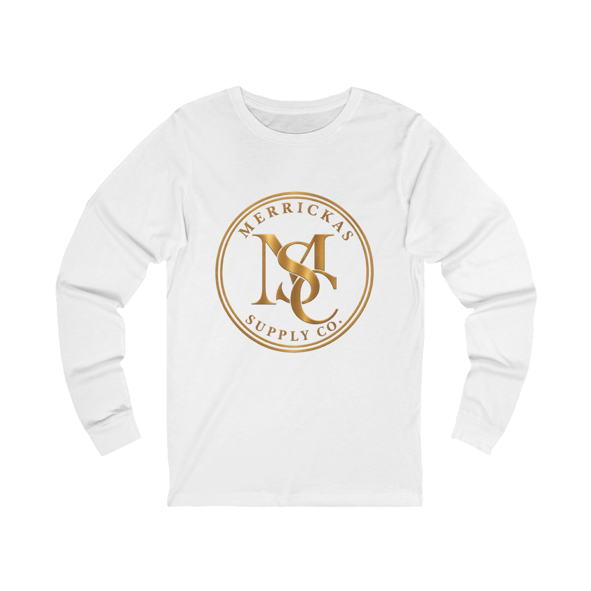 Merrickas Gold MSC Monogram Long Sleeve Tee
