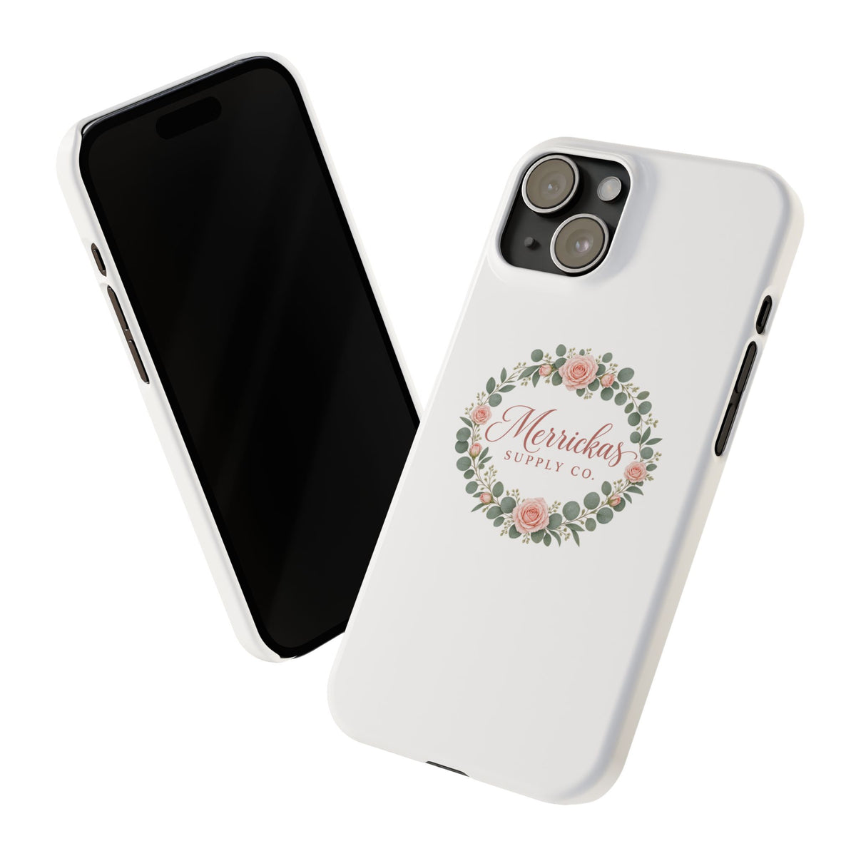 Merrickas Rose Wreath Script Phone Case