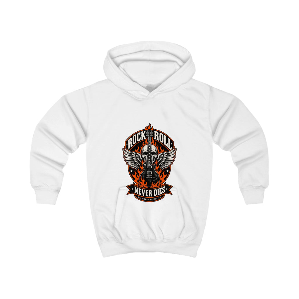 Rock N Roll Never Dies Kids' Hoodie