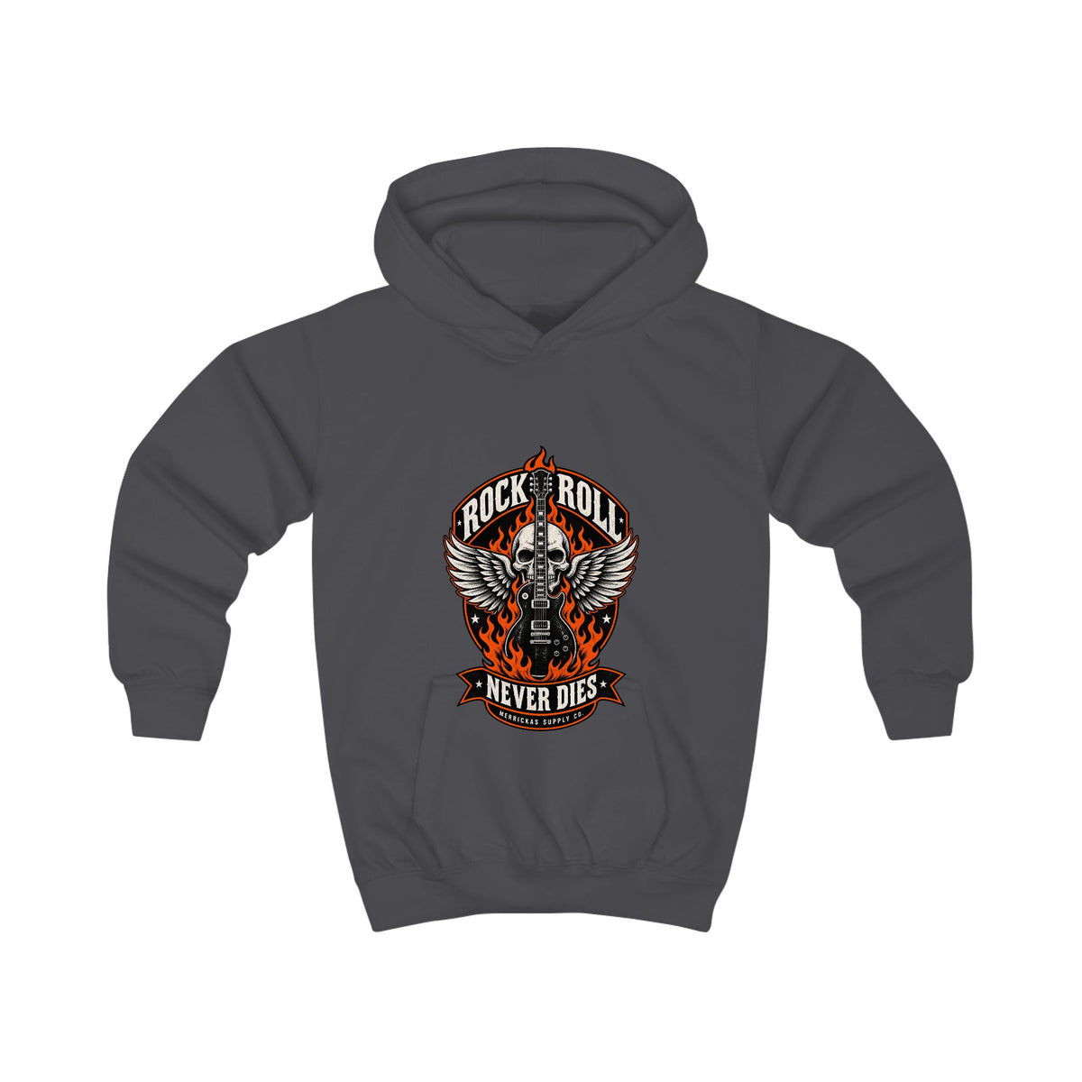 Rock N Roll Never Dies Kids' Hoodie