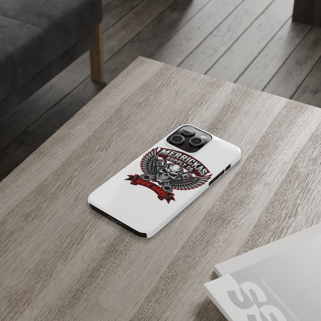 Merrickas Ride Hard Winged Skull Phone Case