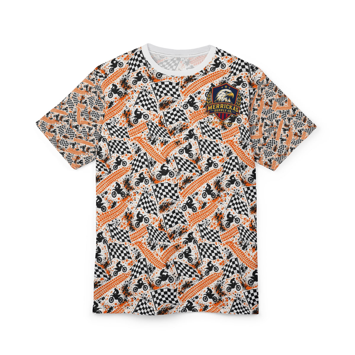 Checkered Flag Moto All-Over Print Tee