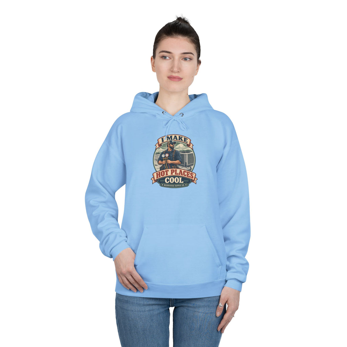 I Make Hot Places Cool Heavyweight Hoodie