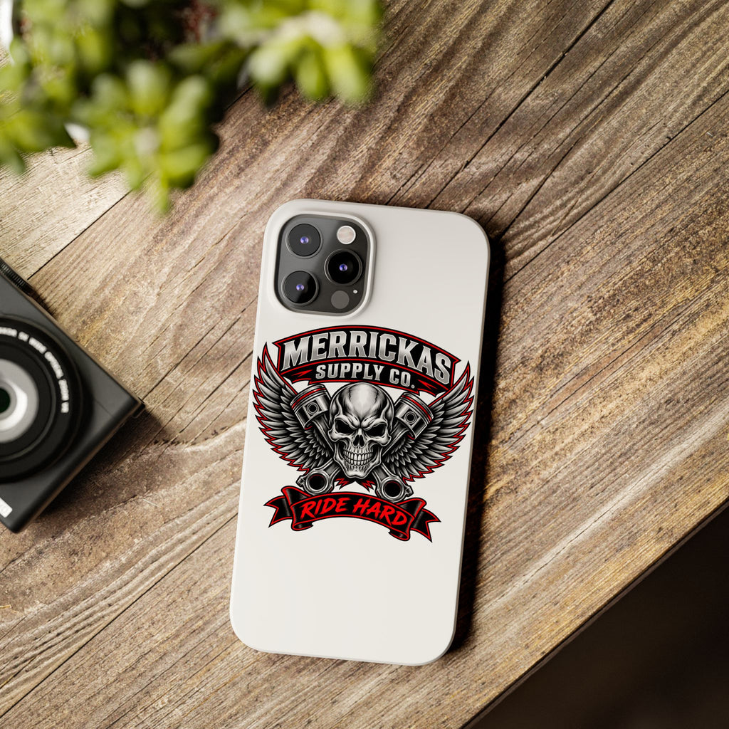 Merrickas Ride Hard Winged Skull Phone Case