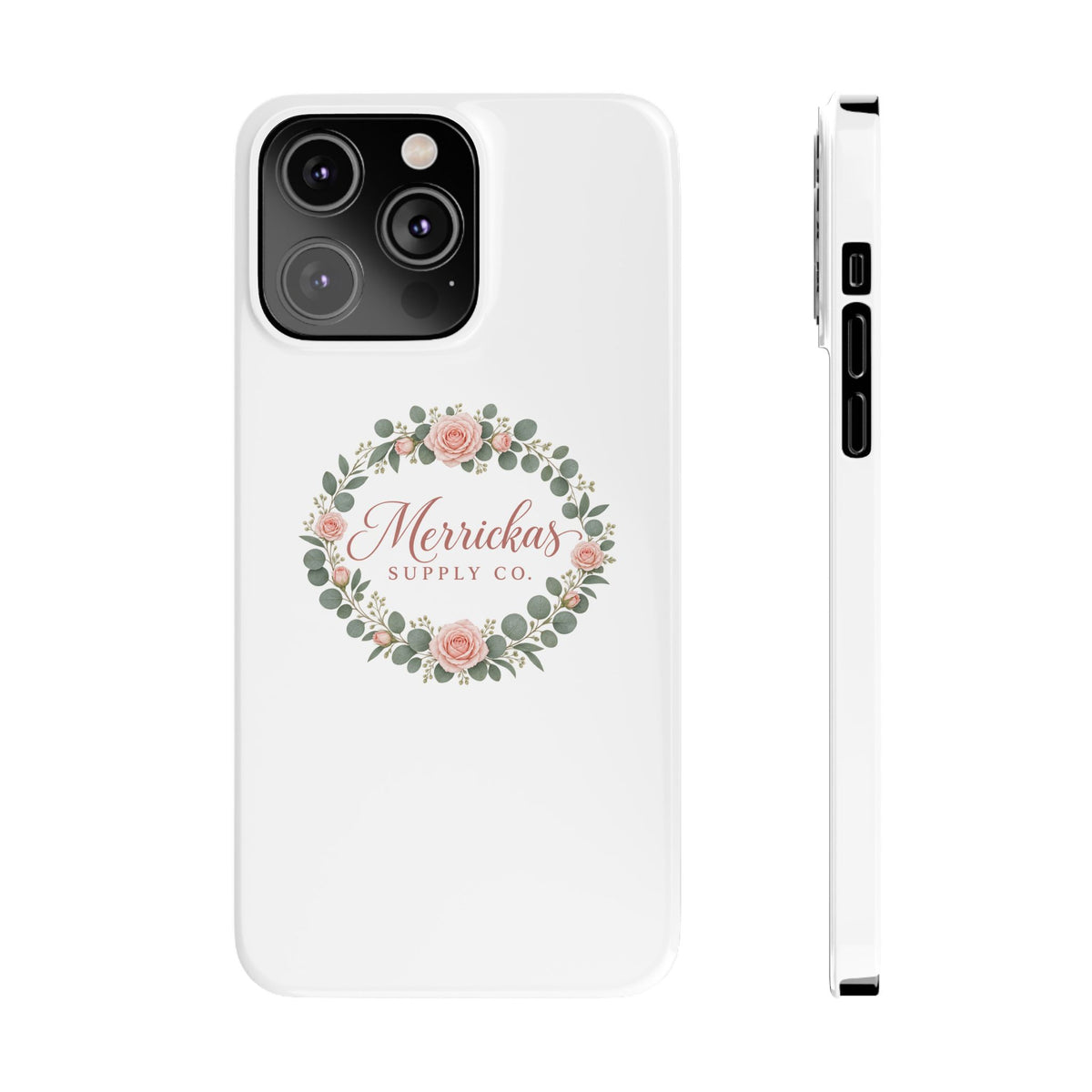 Merrickas Rose Wreath Script Phone Case