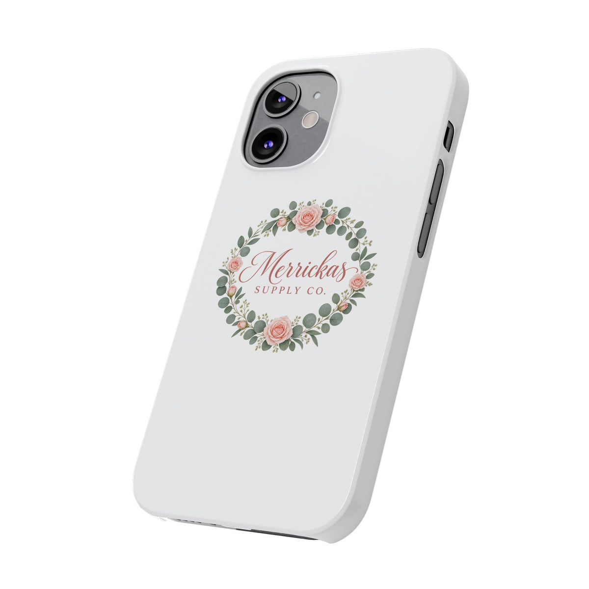 Merrickas Rose Wreath Script Phone Case