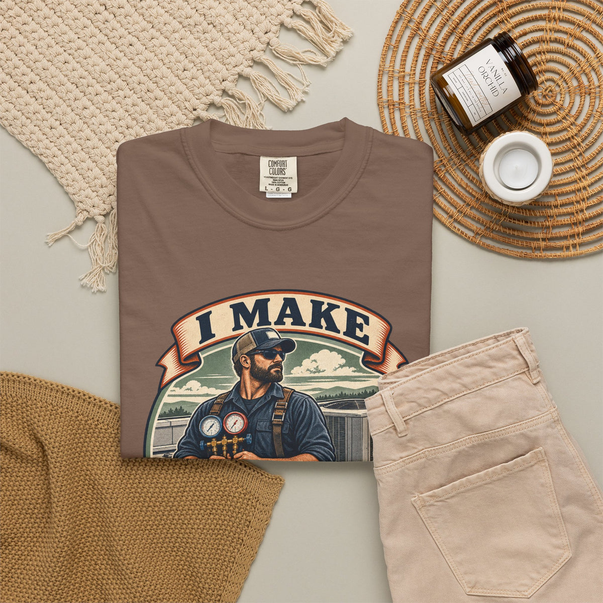 I Make Hot Places Cool Garment-Dyed Tee