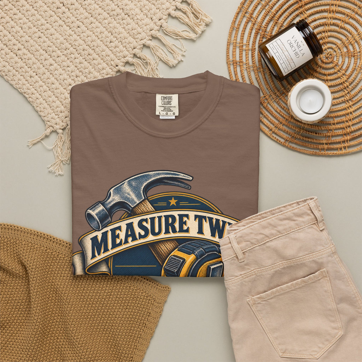 Measure Twice Cuss Once Garment-Dyed Tee