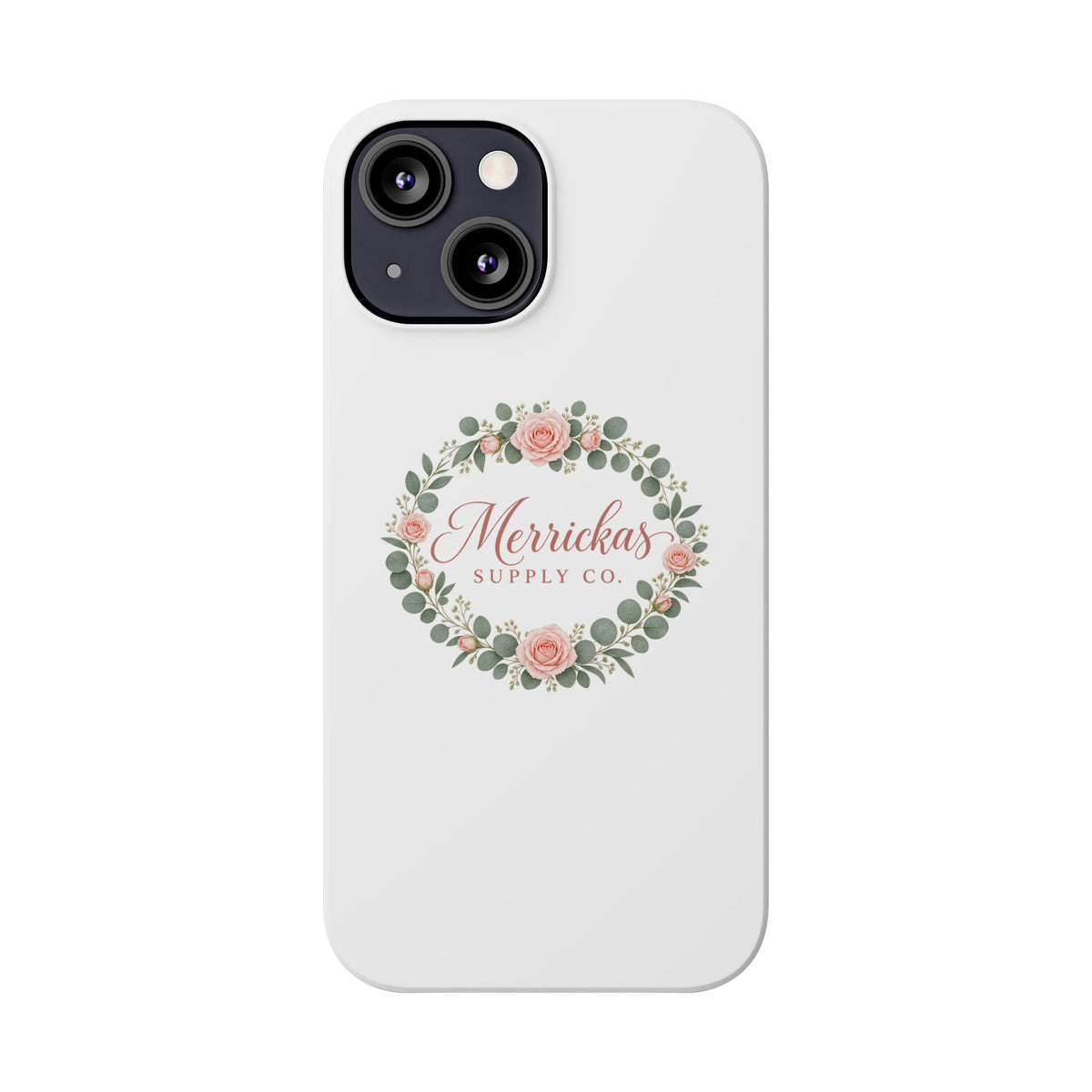 Merrickas Rose Wreath Script Phone Case