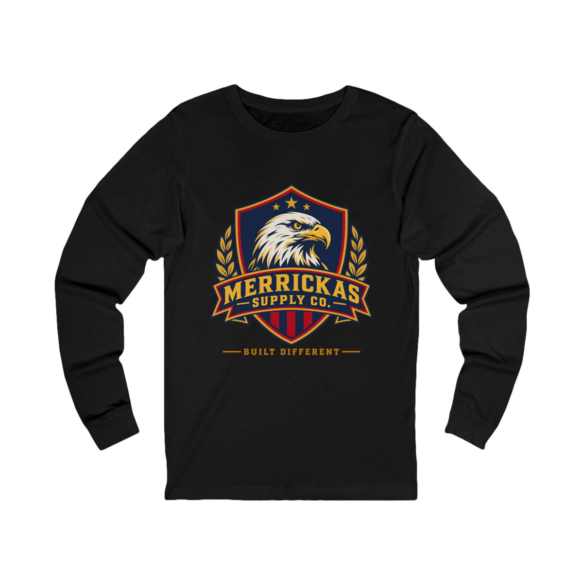 Merrickas Eagle Shield Crest Long Sleeve Tee