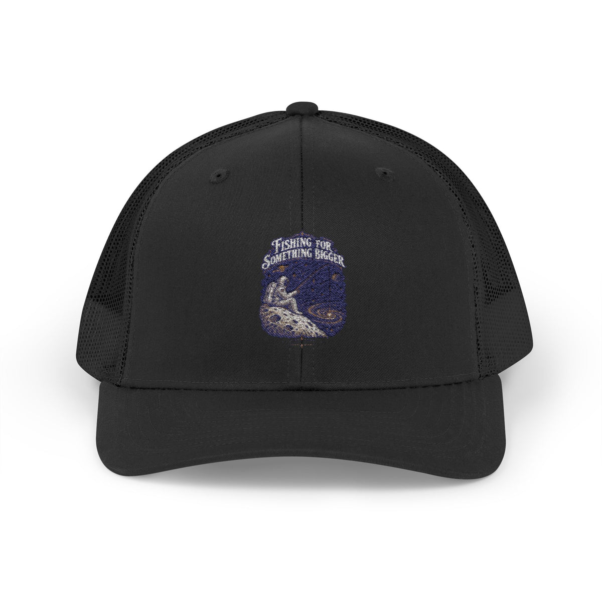 Fishing For Something Bigger Snapback Trucker Cap