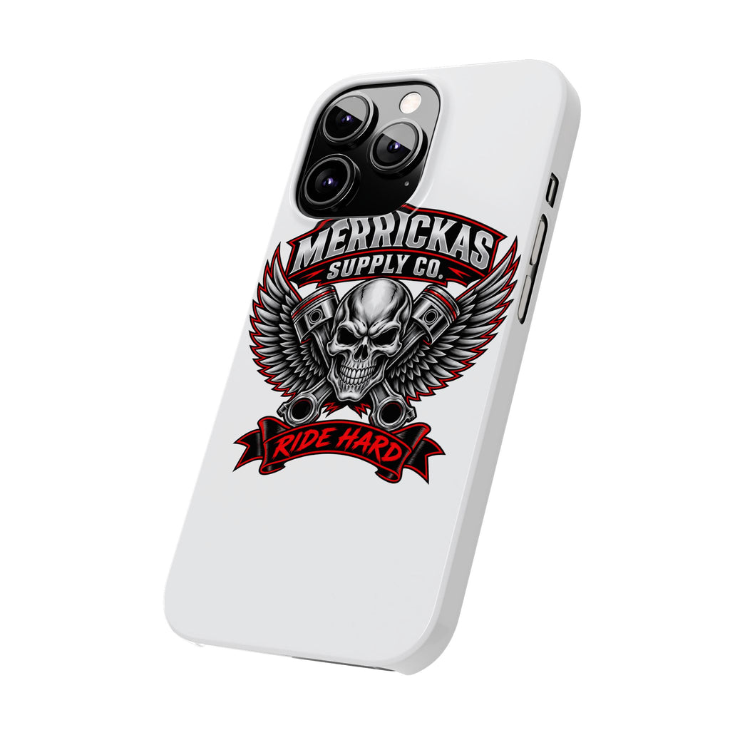 Merrickas Ride Hard Winged Skull Phone Case