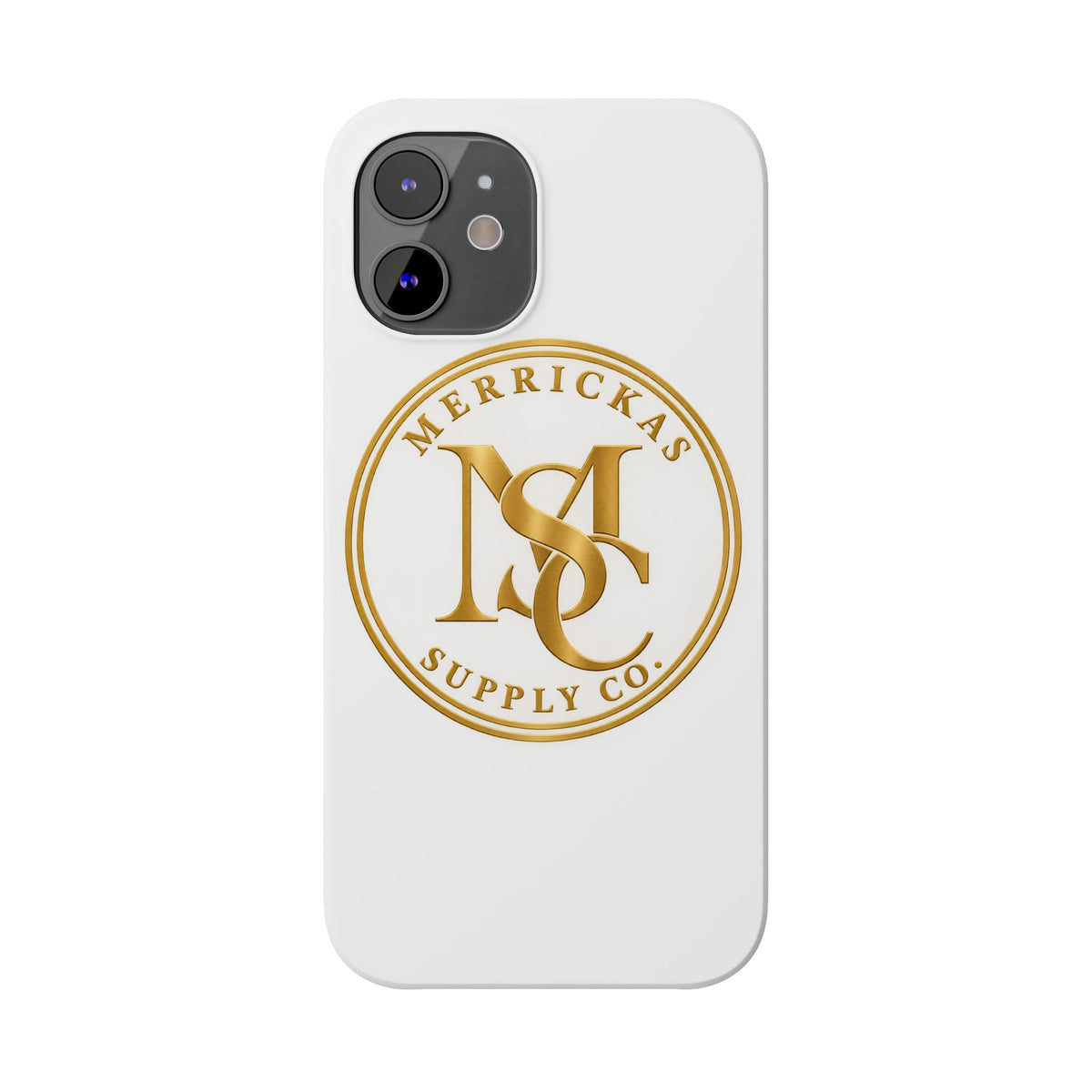 Merrickas Gold MSC Monogram Phone Case