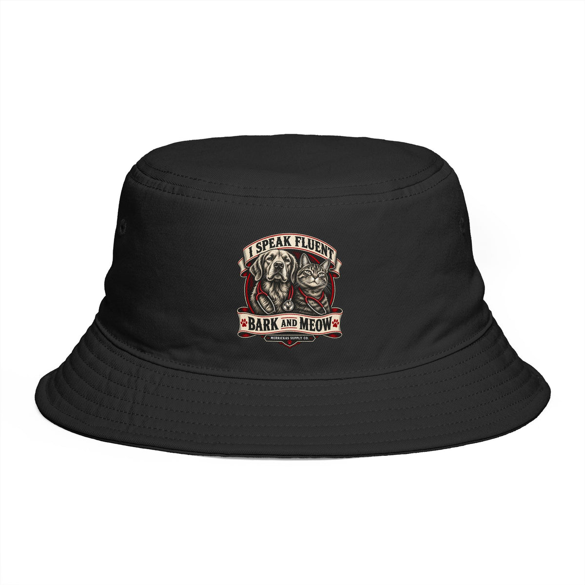 I Speak Fluent Bark And Meow Bucket Hat