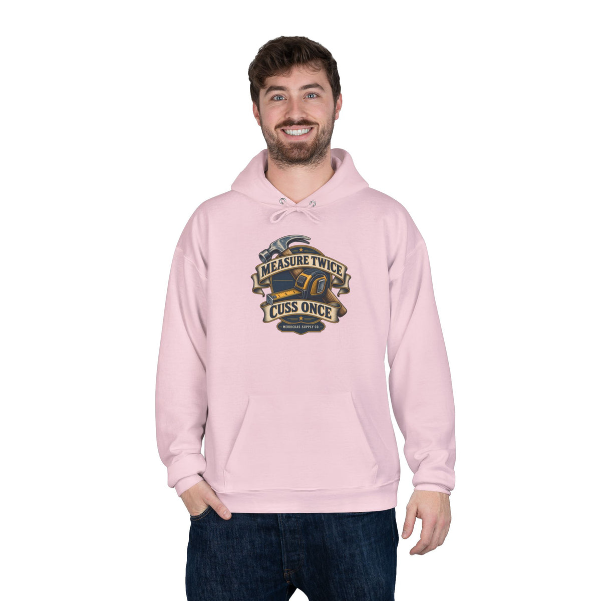 Measure Twice Cuss Once Heavyweight Hoodie