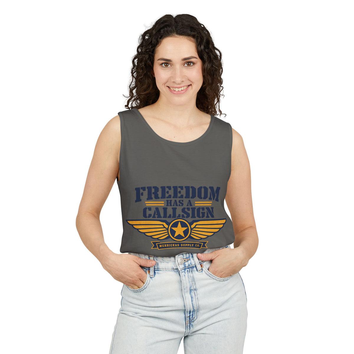 Freedom Has A Callsign Garment-Dyed Tank
