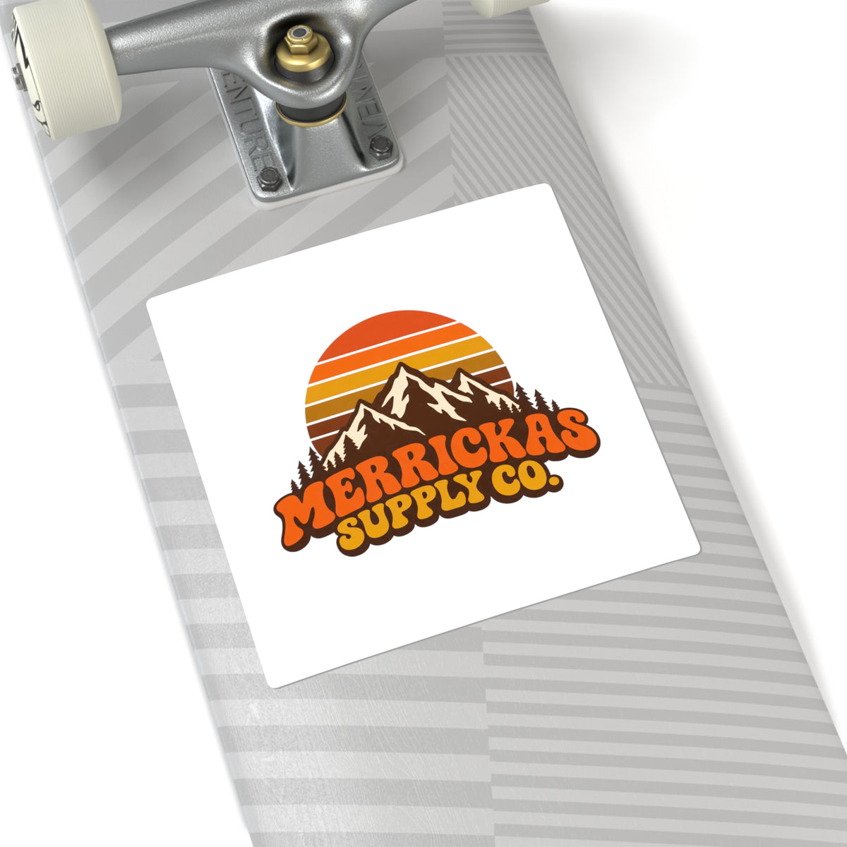 Merrickas Retro Sunset Mountain Sticker